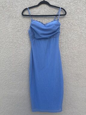 January 7 Sparkling Blue Midi Dress